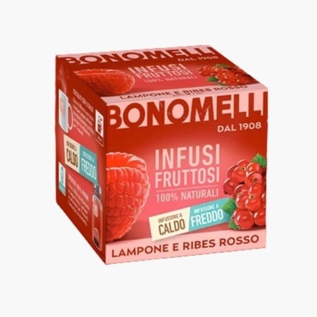 Ceai din plante, zmeură și coacăze roșii, 12 plicuri, Bonomelli