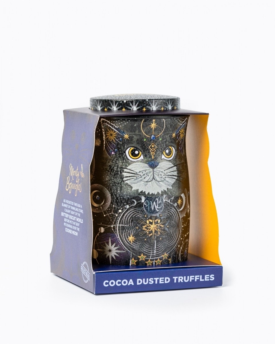 Cutie metalică cu Trufe Monty Bojangles Persian Cat Cosmic Blink Tin 135g